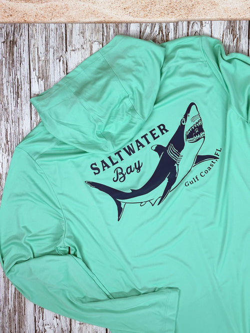 Great White - Posi-UV Pro Long Sleeve Hoodie Fishing Shirt