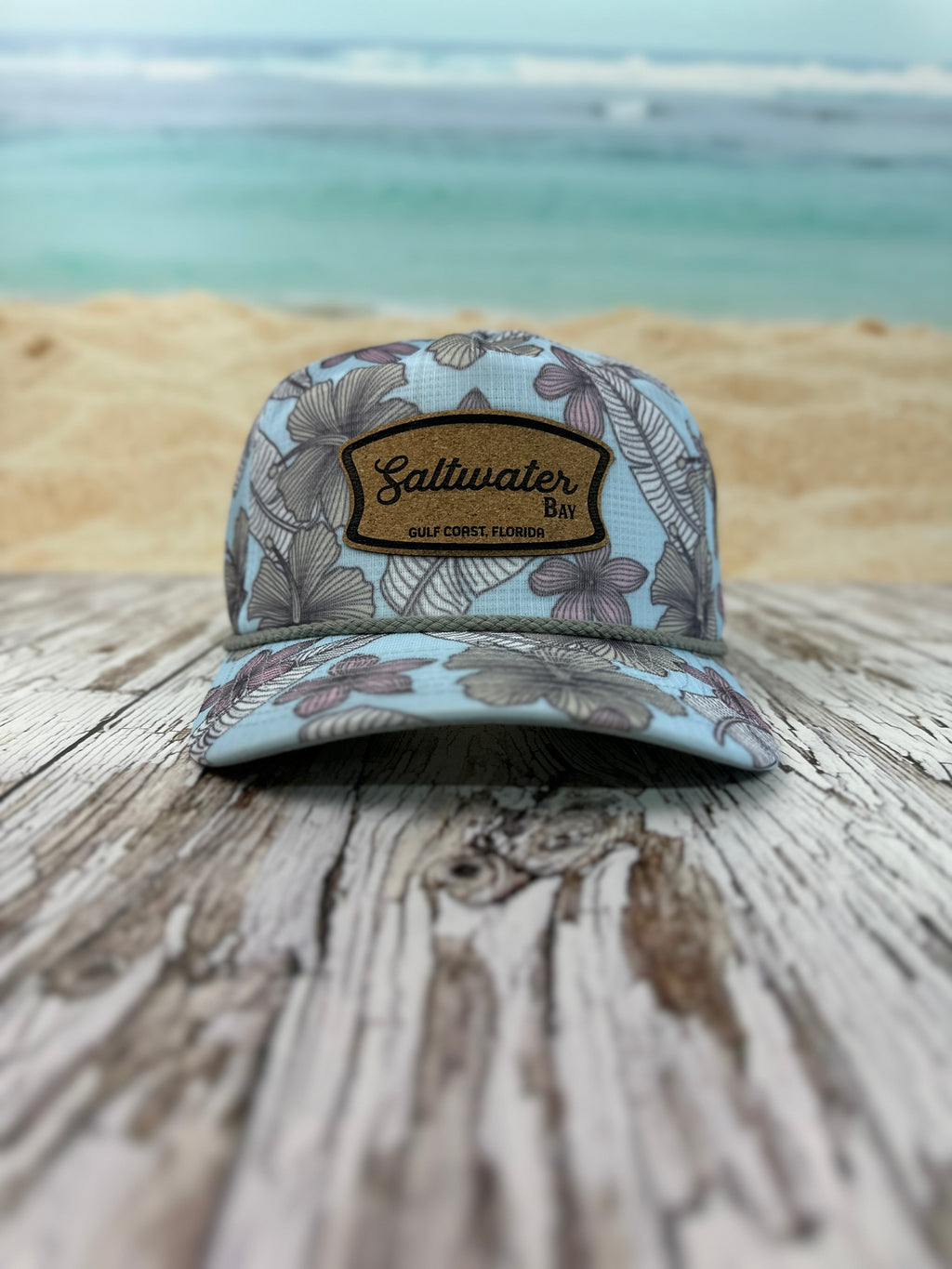 Light Blue Tropical - Board Logo Snapback Hat