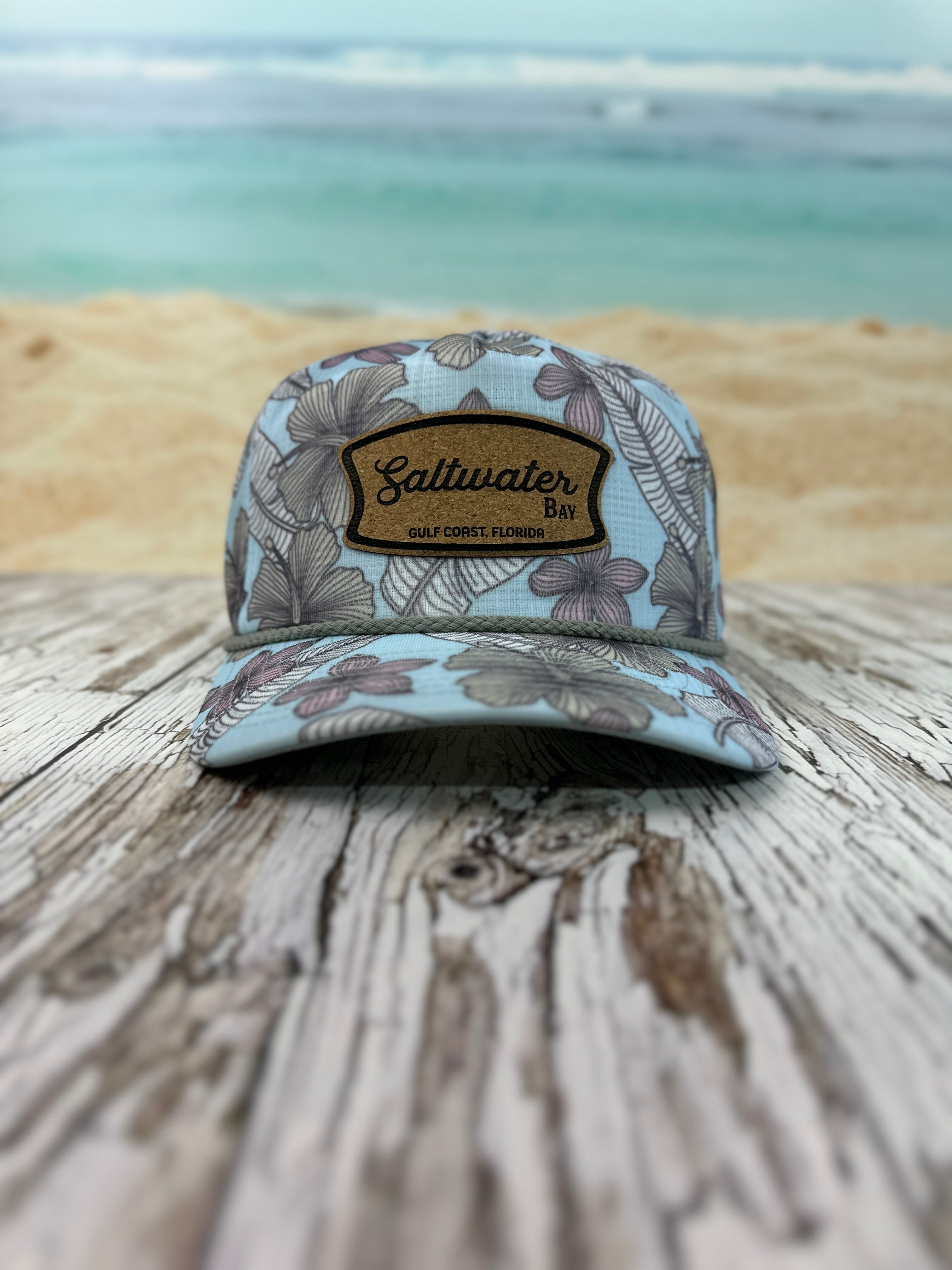 Light Blue Tropical - Board Logo Snapback Hat