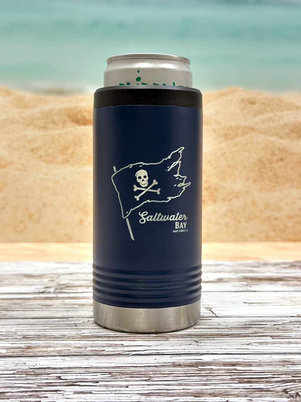 Pirate Flag - Slim Can Beverage Holder